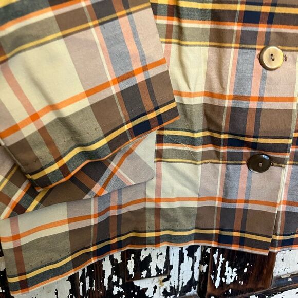 Women’s Vintage Galey & Lord plaid button jacket. Size M-L - Picture 2 of 8
